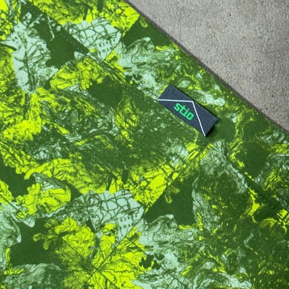 Stio Shirt Mens XL Green Camo Stretch Snap Short Sleeve Camp Snap Shirt Outdoor - Picture 4 of 12